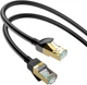 Сетевой интернет кабель для роутера Hoco US02 CAT6 High-Speed 1Gbts LAN RJ45 1м - Black - изображение 1