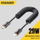 Кабель пружинный телескопический Essager PD29W 3A Type-C to Lightning для iPhone Apple Fast Charging Data Cable Apple ( длина 120 cм ) - изображение 1