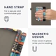 Обложка чехол с подставкой и ремешком для руки kwmobile Bookstyle Stand Handstrap для PocketBook 1042 InkPad Eo Library Motto - изображение 5