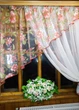 Фіранка кухонна готова коротка Анжеліка біла яблуневий цвіт коралл права 400*170 см - зображення 4