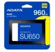 Твердотельный накопитель SSD 960Gb, ADATA Ultimate SU650, SATA3, 2.5" (ASU650SS-960GT-R) - изображение 3