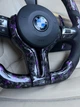 Кермо з Кованого Карбону Фіолетовий BMW M + Led екран F-Series F15 F16 F20 F21 F25 F26 F30 F31 F32 F34 F35 F36 руль - зображення 5