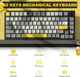 Ігрова механічна клавіатура Ajazz Ak820 / Дротове підключення / Moon Yellow Switch / Grey - зображення 5