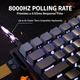 Игровая магнитная клавиатура Attack Shark X68 / Проводное подключение / Magnetic Switch / Black Lines - изображение 7