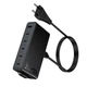 Адаптер мережевий HOCO Modern PD робочий стіл з telescopic cable C151A |1USB/6Type-C, 50W/3A, PD/QC| Black - зображення 6