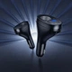 Автомобільний зарядний пристрій розгалужувач HOCO Z61 Correct three-port cigarette lighter 17W Black - зображення 7