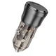 Адаптер автомобильный Borofone Clever single port car charger BZ24 |1Type-C, 20W/3A, PD/QC| Transparent Black - изображение 4