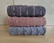 Набор турецких махровых полотенец Cestepe MicroCotton Premium 3 штуки 50x90 Ucgen 2 плотность 600 г/м2 - изображение 3