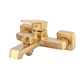 Смеситель для ванны однорычажный латунный HAIBA GAUDI BRUSHED GOLD (HB9599) - изображение 3