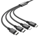 Кабель HOCO X76 4-in-1 Super charging cable (Type-C+Type-C+iP+Micro) Black (6931474767424) - изображение 3