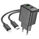 Зарядне HOCO CS23A PD30W Type-C 1USB PD30W з кабелем Type-C to Lightning чорне - изображение 7