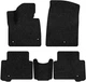 Ворсовые коврики EVAtech Premium в салон авто для Hyundai Santa FE (DM) 7 seats (5 clips) 2012-2017 3 поколение SUV Korea черный кант - изображение 1