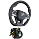 Руль для Toyota Land Cruiser 200(07-15), Prado 150(09-17). Рояльный лак. С комплектом для установки подогрева. Подушка из кожи. Логотип и кнопки – хром. - изображение 5