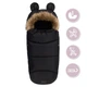 Зимний конверт в коляску MoMi Sleeping Bag Black теплый спальный мешок в коляску для новорожденного, санки, автокресло, универсальный детский конверт на зиму с капюшоном, конверт зимний в коляску, флисовый конверт в коляску - изображение 2