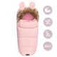 Зимний конверт в коляску MoMi Sleeping Bag Pink теплый спальный мешок в коляску для новорожденного, санки, автокресло, универсальный детский конверт на зиму с капюшоном, утепленный конверт-спальник для девочки, флисовый конверт в коляску - изображение 9
