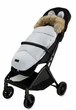 Зимний конверт в коляску MoMi Sleeping Bag Grey теплый спальный мешок в коляску для новорожденного, санки, автокресло, универсальный детский конверт на зиму с капюшоном, зимний конверт в коляску, флисовый конверт в коляску - изображение 6