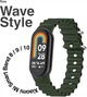Ремешок BeCover Wave Style для Xiaomi Mi Smart Band 8 / 9 / 10 Dark Green (BC_714351) - изображение 6
