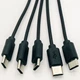 Кабель сплиттер для зарядки и питания Digital USB - 5 Type-C 2A 20 см Черный (A5C-02mB) - изображение 2