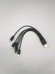 Кабель сплиттер для зарядки и питания Digital USB - 5 Type-C 2A 20 см Черный (A5C-02mB) - изображение 4
