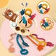 Сенсорная игрушка-тянучка "Мишка" голубой, для мелкой моторики, прорезыватель зубов, грызунок, погремушка Монтессори - изображение 6