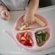 Мисочка на три секції силіконова з присоскою BabyOno рожевий - зображення 5