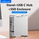 Док станция Хаб Blueendless MAC908 9 в 1 USB Type-C с поддержкой M2 SSD NVMe для Mac Mini M4 / M4 Pro 9 портов - изображение 7