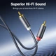 Аудіокабель UGREEN AV104 2xRCA Male to 2xRCA Male Cable 5m Black (UGR-10520) - зображення 3