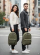 Рюкзак Унісекс Exodus Leather Canvas Хакі R1403EX065 - зображення 8