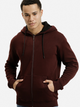 Толстовка на блискавці чоловіча Cross Jeans 25521-407 L Бордова (8697319807738) - зображення 1