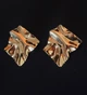Серьги бижутерия Полотно Fashion Jewelry золотистого цвета - изображение 1