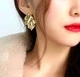 Серьги бижутерия Полотно Fashion Jewelry золотистого цвета - изображение 2