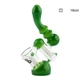 Бонг стеклянный Saxo Green Bubbler 18 см Саксо Грин Баблер двойной спиральный с турбокикером зелёный - изображение 1