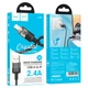 Кабель Hoco U129 Spirit transparent charging data cable iP Black - зображення 2