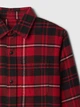 Детская фланелевая рубашка GAP в клетку 1159839540 (Красный S) на рост 114-130 см - изображение 4