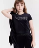 Велюровая футболка Guess со стразами 1159847388 (Черный 14) на рост 157-165 см - изображение 1