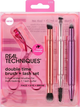 Zestaw pędzli do makijażu Real Techniques Double Time + zalotka do rzęs 4 szt (0079625446364) - obraz 1