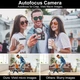 Фотоаппарат KOASDVS Compact Autofocus 48Мп / CMOS / FHD 1080P 30fps / 16Х цифровой зум / Bluetooth / Черный (B0B31N3VV2) - изображение 5