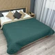 Покривало двостороннє Decorator Microfiber куб 140х215 см зелений з сірим (85-104) - зображення 1