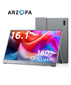 Портативный игровой монитор ARZOPA Z3FC 16.1" Grey 2K QHD 180Hz (чехол в комплекте) - изображение 1