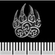 Серьга-гвоздик Печатка Велеса (серебро, 925 проба) (st-005) (00000006724) - изображение 1