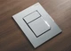 Панель змиву пластикова Koer KT-0607-01 157x198x3mm, кнопка квадратна (KR5344) ( 22661 ) - зображення 3
