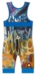 Борцовское трико Graffiti XL синее (WSL-003) - изображение 2