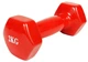 Гантель для фитнеса EasyFit EF-0020-R, виниловая, шестигранная, 2 кг, Красная (1 шт.) - изображение 1