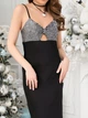 Платье вечернее длинное осеннее женское ISSA PLUS 14396 S Черное (issa2007682521616) - изображение 3
