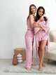 Пижама женская четверка халат майка шорты брюки Comfort Collection L-XL пудра - изображение 5
