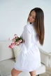 Комплект домашній жіночий халат і нічна сорочка Onora Collection S-M білий - зображення 9