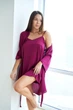 Комплект домашний женский халат и ночная рубашка Onora Collection L-XL бордо - изображение 7