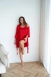 Комплект домашній жіночий халат і нічна сорочка Onora Collection S-M червоний - зображення 7