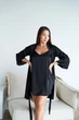 Комплект домашний женский халат и ночная рубашка Onora Collection L-XL черный - изображение 5