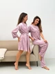 Комплект жіночий четвірка халат футболка шорти штани Evelyn Collection L-XL пудра - зображення 7